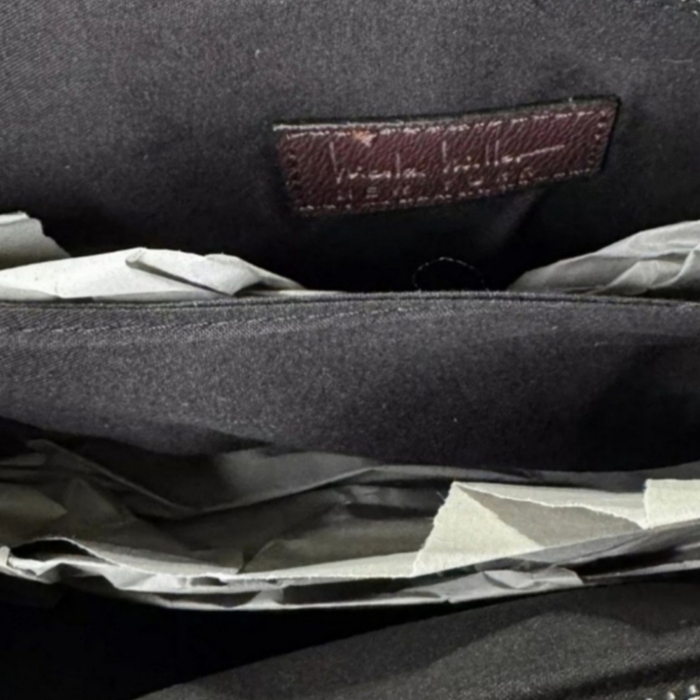 CLEARANCE! Nicole Miller 2-Piece Bag Set, Brown, Bag: 10×8×2.5, Pouch: 4×1, NWT - Picture 3 of 6